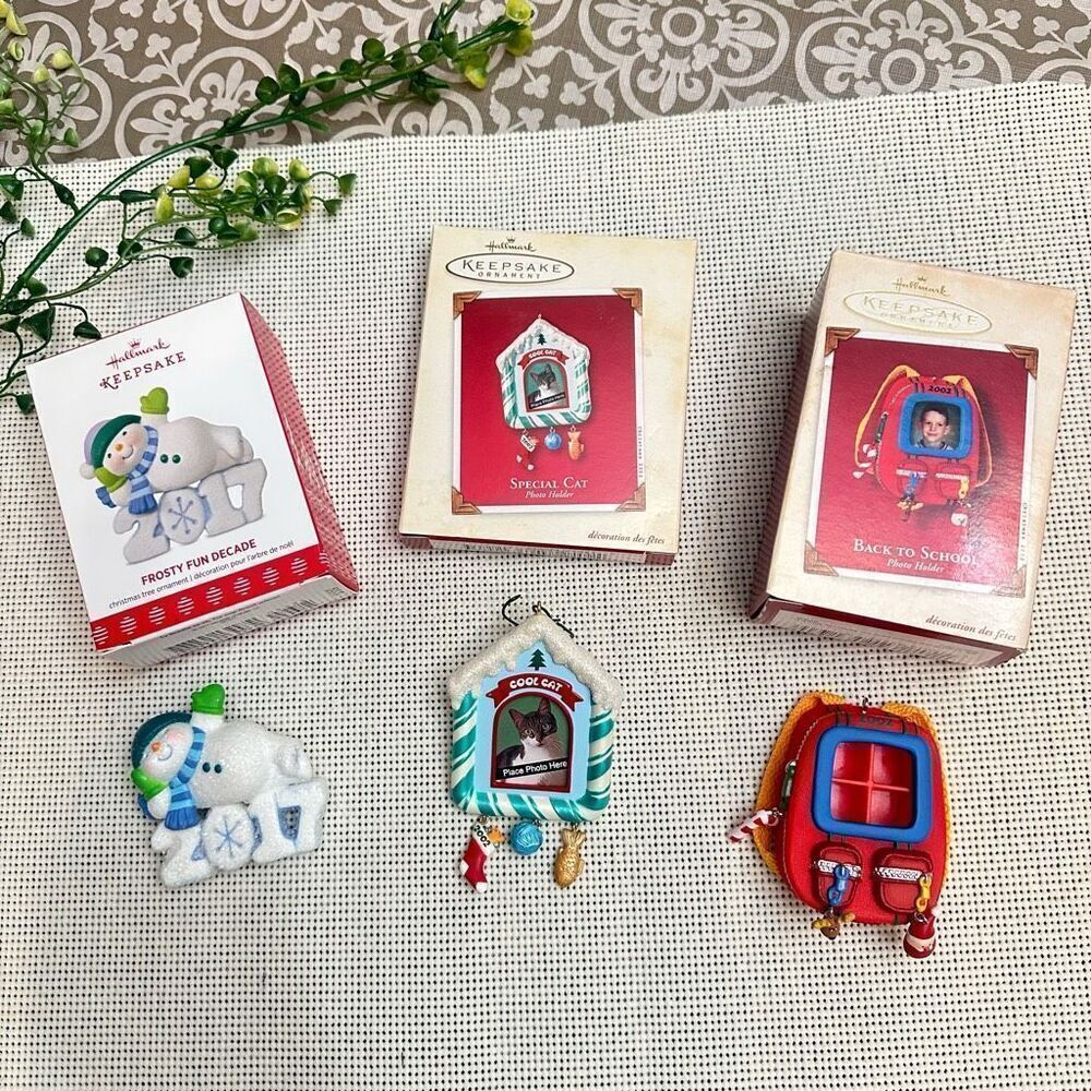 Hallmark‎ Keepsake Ornaments 3 Piece Lot all New Assorted Designs